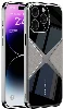 Apple iPhone 15 Pro (6.1) Kılıf Ultra İnce Kamera Korumalı PC + Deri Arka Yüzey X-Pro Kapak  - Titanyum-Gri