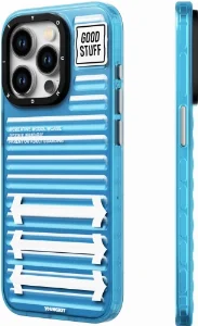Apple iPhone 15 Pro (6.1)  Kılıf YoungKit Luggage FireFly Serisi Kapak - Sierra Mavi