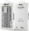 Apple iPhone 15 Pro (6.1) Kılıf DKNY Orjinal Lisanslı Magsafe Şarj Özellikli 3D Yazılı Checkered Pattern Kapak - Krem