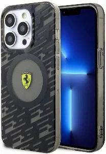 Apple iPhone 15 Pro (6.1) Kılıf Ferrari Orjinal Lisanslı Magsafe Şarj Özellikli Multi SF Kapak - Siyah