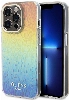 Apple iPhone 15 Pro Kılıf Guess Orjinal Lisanslı Yazı Logolu Mirror Disco Kapak - Colorful