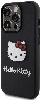 Apple iPhone 15 Pro (6.1) Kılıf Hello Kitty Orjinal Lisanslı Yazı ve İkonik Logolu 3D Rubber Kitty Head Kapak - Kırmızı