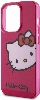 Apple iPhone 15 Pro (6.1) Kılıf Hello Kitty Orjinal Lisanslı Yazı ve İkonik Logolu Kitty Head Kapak - Pembe