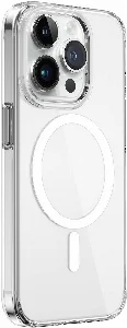 Apple iPhone 15 Pro (6.1) Kılıf Wiwu FYY-014 Magsafe Şarj Özellikli Şeffaf Kapak - Şeffaf