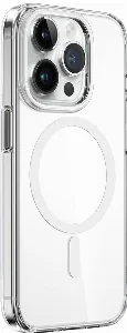 Apple iPhone 15 Pro (6.1) Kılıf Wiwu ZYS-013 Magsafe Şarj Özellikli Renkli Kamera Çerçeveli Şeffaf Jelly Kapak - Beyaz