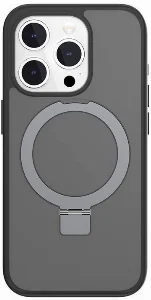 Apple iPhone 15 Pro Magsafe Şarj Özellikli Yüzük Standlı Switcheasy Magstand-M Kapak - Siyah