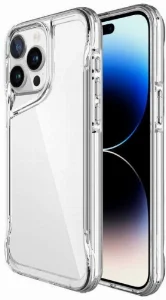 Apple iPhone 15 Pro Max (6.7) Kılıf Şeffaf TPU Kenarları Esnek Crystal T-Max Kapak - Şeffaf