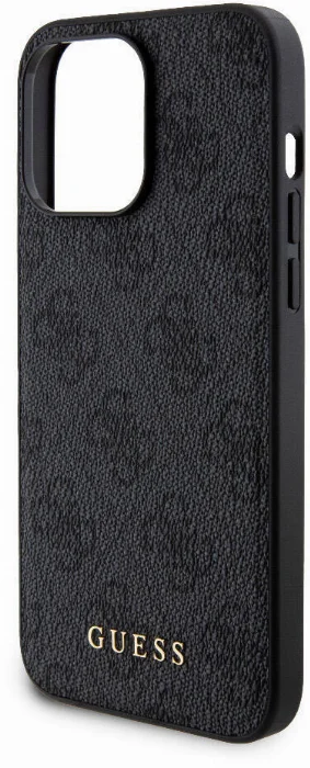 Apple iPhone 15 Pro Max Kılıf Guess Orjinal Lisanslı Magsafe Şarj Özellikli Yazı Logolu 4G Desenli Kapak + Powerbank 5000mAh 2in1 Set - Kahverengi