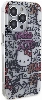 Apple iPhone 15 Pro Max (6.7) Kılıf Hello Kitty Orjinal Lisanslı İkonik Logolu Etiket Graffiti Kapak - Beyaz