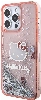 Apple iPhone 15 Pro Max (6.7) Kılıf Hello Kitty Orjinal Lisanslı İkonik Sıvılı Glitter Kapak - Şeffaf