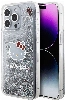 Apple iPhone 15 Pro Max (6.7) Kılıf Hello Kitty Orjinal Lisanslı İkonik Sıvılı Glitter Kapak - Şeffaf