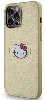 Apple iPhone 15 Pro Max (6.7) Kılıf Hello Kitty Orjinal Lisanslı Magsafe Şarj Özellikli Kitty Head Deri Kapak - Siyah