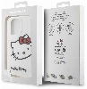 Apple iPhone 15 Pro Max (6.7) Kılıf Hello Kitty Orjinal Lisanslı Yazı ve İkonik Logolu Kitty Head Kapak - Beyaz