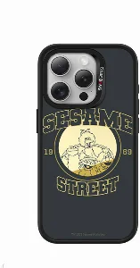 Apple iPhone 15 Pro Max (6.7) Kılıf Magsafe Şarj Özellikli Ayrılabilir Arka Panel Sesame Street Protective Case Kapak - Siyah