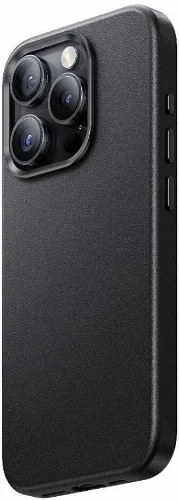 Apple iPhone 15 Pro Max (6.7) Kılıf Magsafe Şarj Özellikli Benks Vintage Leather Kapak - Siyah