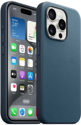 Apple iPhone 15 Pro Max Kılıf Zore Mikro Fiber Optimal Kapak - Kahve