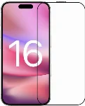 Apple iPhone 16 (6.1) Kırılmaz Cam Tam Kaplayan EKS Glass Ekran Koruyucu - Siyah