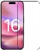 Apple iPhone 16 (6.1) Kırılmaz Cam Tam Kaplayan EKS Glass Ekran Koruyucu - Siyah