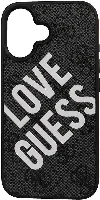 Apple iPhone 16 (6.1) Kılıf Guess Orjinal Lisanslı Big Love Guess Kapak - Siyah