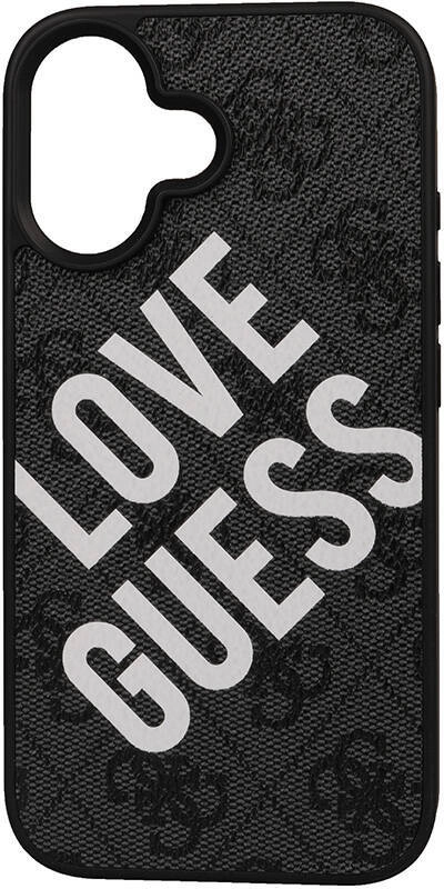 Apple iPhone 16 (6.1) Kılıf Guess Orjinal Lisanslı Big Love Guess Kapak - Siyah