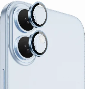 Apple iPhone 16 Plus Wiwu LG-003 Lens Guard Çizilmeye Karşı Dayanıklı Safir Kamera Lens Koruyucu - Mavi