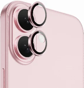 Apple iPhone 16 Plus Wiwu LG-003 Lens Guard Çizilmeye Karşı Dayanıklı Safir Kamera Lens Koruyucu - Pembe