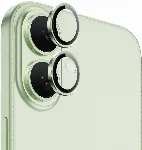 Apple iPhone 16 Plus Wiwu LG-003 Lens Guard Çizilmeye Karşı Dayanıklı Safir Kamera Lens Koruyucu - Yeşil