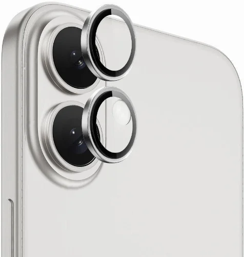 Apple iPhone 16 Plus Wiwu LG-004 PVD Lens Guard Metal Kamera Lens Koruyucu - Gümüş