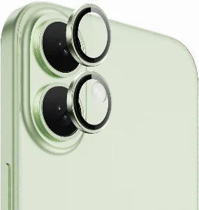 Apple iPhone 16 Plus Wiwu LG-004 PVD Lens Guard Metal Kamera Lens Koruyucu - Yeşil