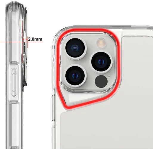 Apple iPhone 16 Pro (6.3) Kılıf Şeffaf TPU Kenarları Esnek Crystal T-Max Kapak - Şeffaf