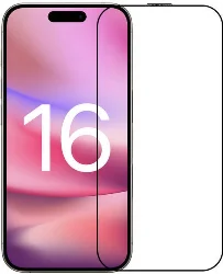 Apple iPhone 16 Pro (6.3) Kırılmaz Cam Tam Kaplayan EKS Glass Ekran Koruyucu - Siyah