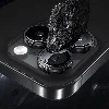 Apple iPhone 16 Pro Benks Parlama Önleyici Glass Warrior Metal Kamera Lens Koruyucu - Gümüş