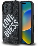 Apple iPhone 16 Pro (6.3) Kılıf Guess Orjinal Lisanslı Big Love Guess Kapak - Siyah