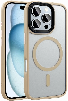 Apple iPhone 16 Pro (6.3) Kılıf Mat Arka Yüzey Wireless Şarj Özellikli Zore Flet Magsafe Kapak - Rose Gold