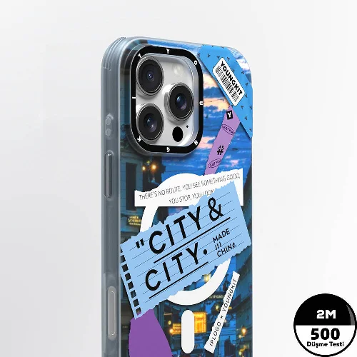 Apple iPhone 16 Pro Max (6.9) Kılıf Magsafe Şarj Özellikli Youngkit A-City Serisi Kapak - Beyaz