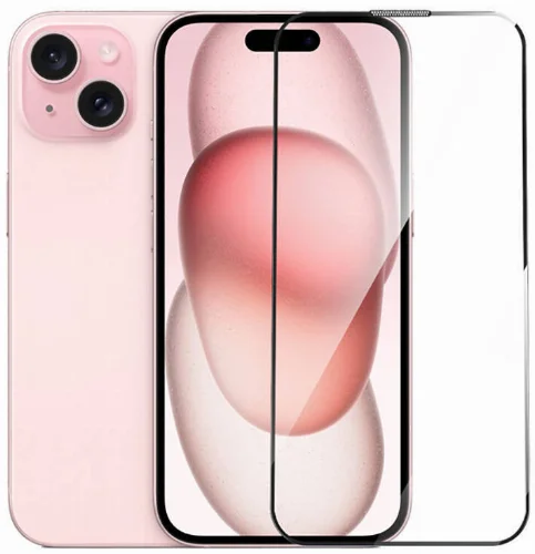 Apple iPhone 16 Pro (6.3) Wiwu GT-014 Polimer Oleofobik Kaplama Şeffaf Pürüzsüz Temperli Cam Ekran Koruyucu 25'li Paket - Siyah