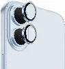 Apple iPhone 16 Wiwu LG-003 Lens Guard Çizilmeye Karşı Dayanıklı Safir Kamera Lens Koruyucu - Mavi