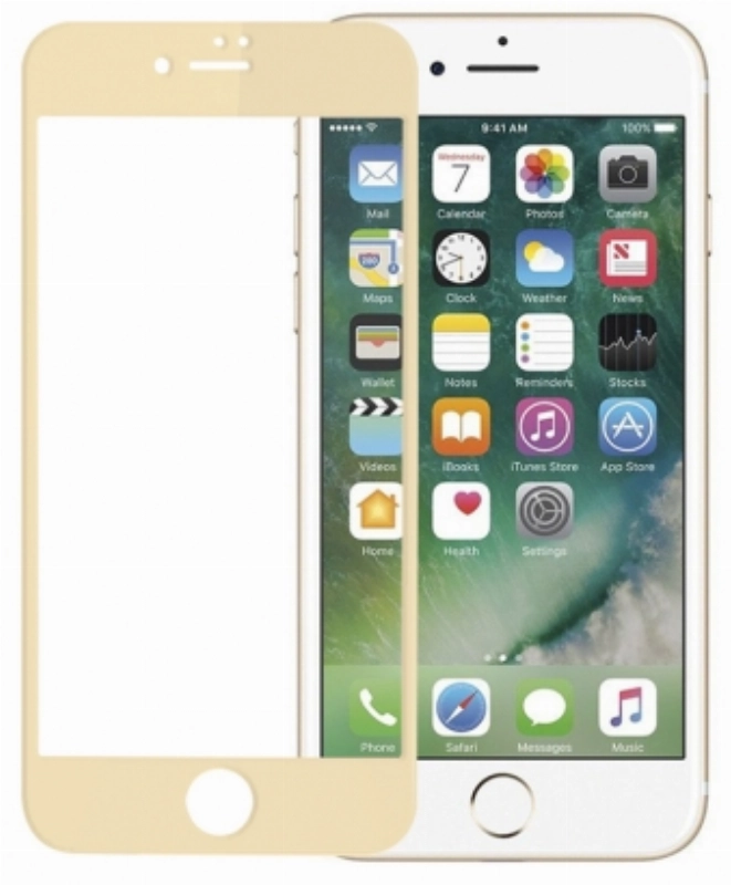 Apple iPhone 6 Ekran Koruyucu Fiber Tam Kaplayan Nano - Gold