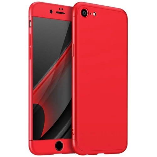 Apple iPhone 6 / 6s Kılıf 3 Parçalı 360 Tam Korumalı Rubber AYS Kapak  - Kırmızı