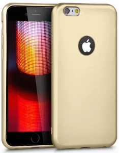 Apple iPhone 6 Kılıf İnce Mat Esnek Silikon - Gold