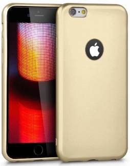 Apple iPhone 6 / 6s Kılıf İnce Soft Mat Renkli Esnek Silikon Kapak - Gold