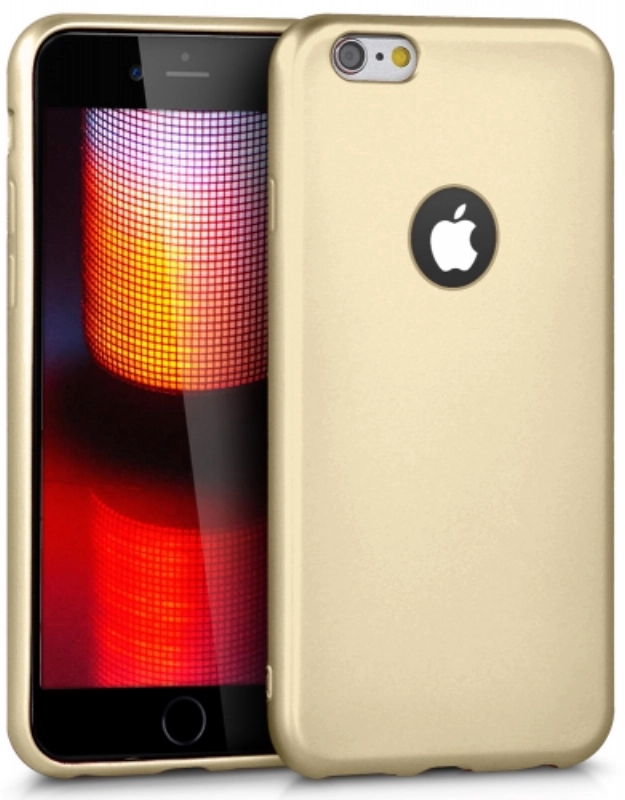 Apple iPhone 6 / 6s Kılıf İnce Soft Mat Renkli Esnek Silikon Kapak - Gold