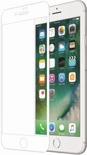 Apple iPhone 6 Kırılmaz Cam Tam Kaplayan EKS Glass Ekran Koruyucu - Beyaz