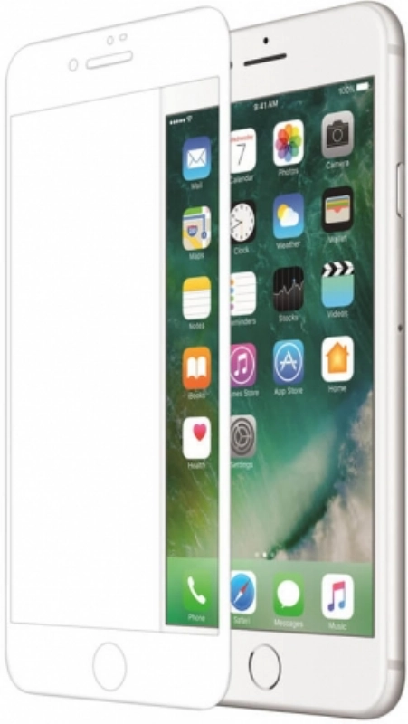 Apple iPhone 6 Kırılmaz Cam Tam Kaplayan EKS Glass Ekran Koruyucu - Beyaz