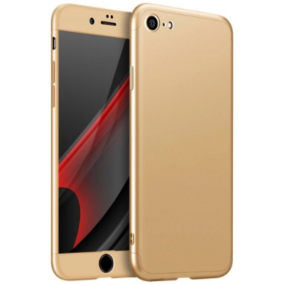 Apple iPhone 6 Plus / 6s Plus Kılıf 3 Parçalı 360 Tam Korumalı Rubber AYS Kapak  - Gold