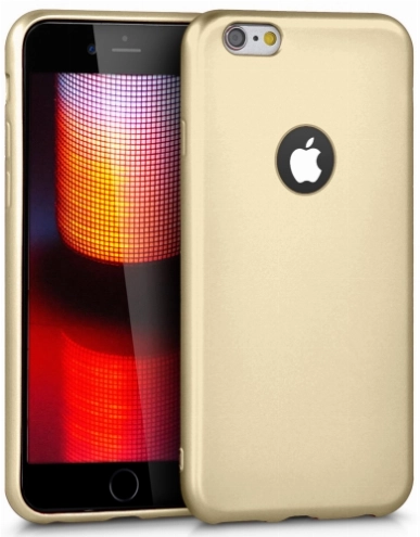 Apple iPhone 6s Plus / 6 Plus Kılıf İnce Soft Mat Renkli Esnek Silikon Kapak - Gold