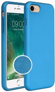 Apple iPhone 7 Kılıf Liquid Serisi İçi Kadife İnci Esnek Silikon Kapak - Mavi