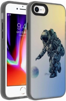 Apple iPhone 7 Kılıf Desenli Zore Dragon Sert Kapak - Astronot