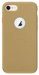 Apple iPhone 7 Kılıf İnce Soft Mat Renkli Esnek Silikon Kapak - Gold