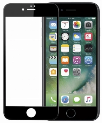 Apple iPhone 7 Plus 5D Tam Kapatan Kenarları Kırılmaya Dayanıklı Cam Ekran Koruyucu - Siyah